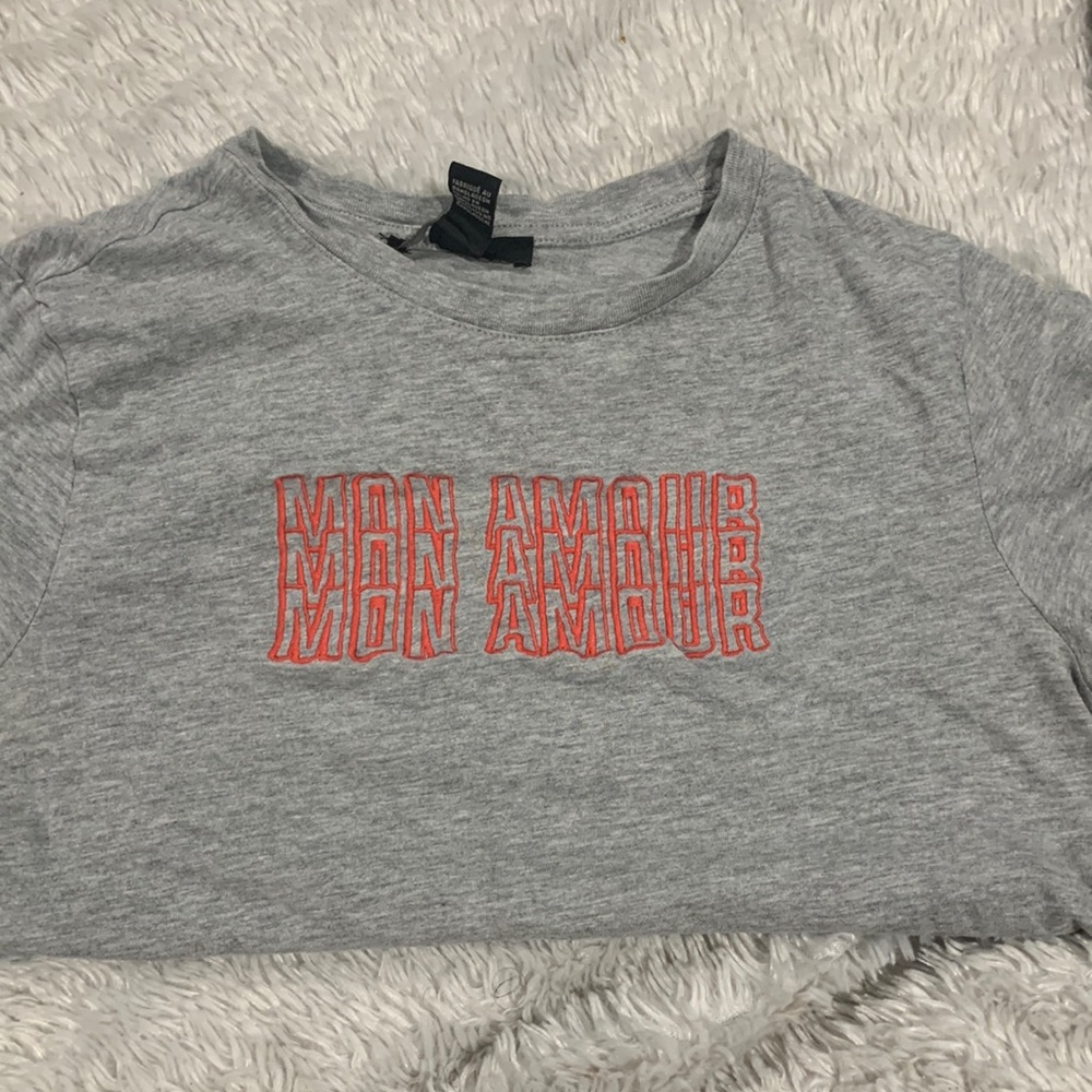 Forever 21, tight fit t-shirt, grey, size small or 4.